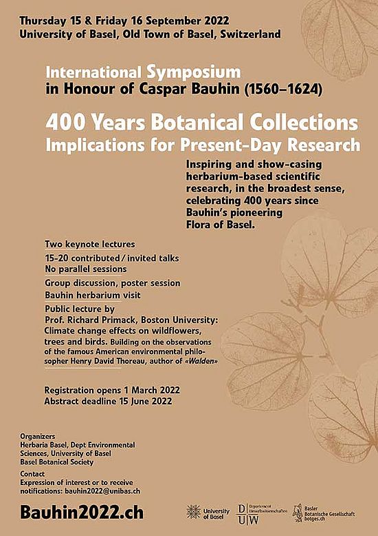 Poster Bauhin 2022 Conference Basel